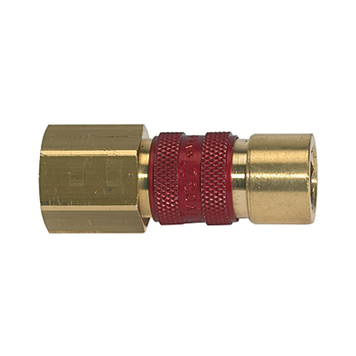 Captive quick-connect coupling I.D. 5, G 1/8 IT, red