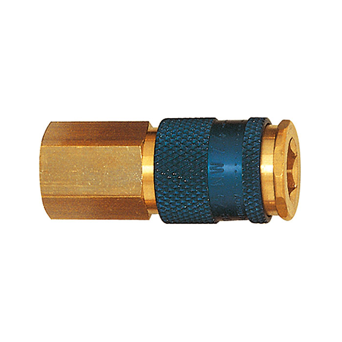 Captive quick-connect coupling I.D. 7.8, G 1/4 IT, green