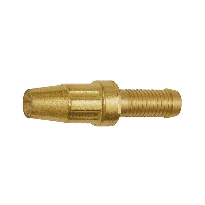 GEKA spray nozzle with hose connector, bright brass, I.D. 13