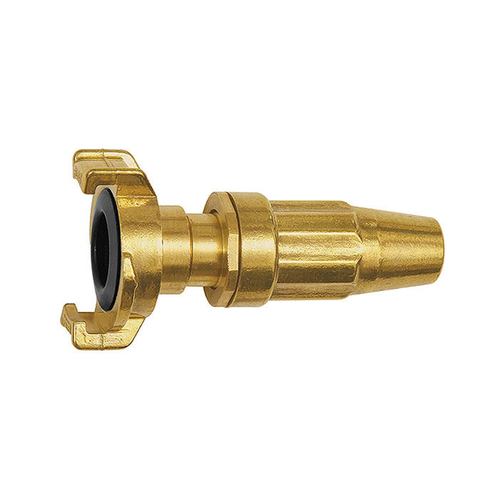 GEKA spray nozzle with coupling connector, bright brass, DN 19