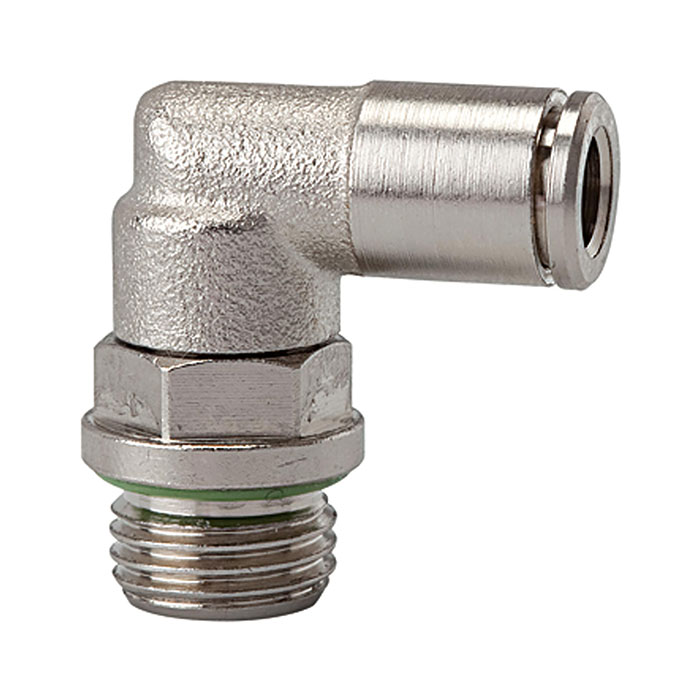 Push-in L-fitting »metallica« rotating, G 1/8 o., hose ext. Ø 6