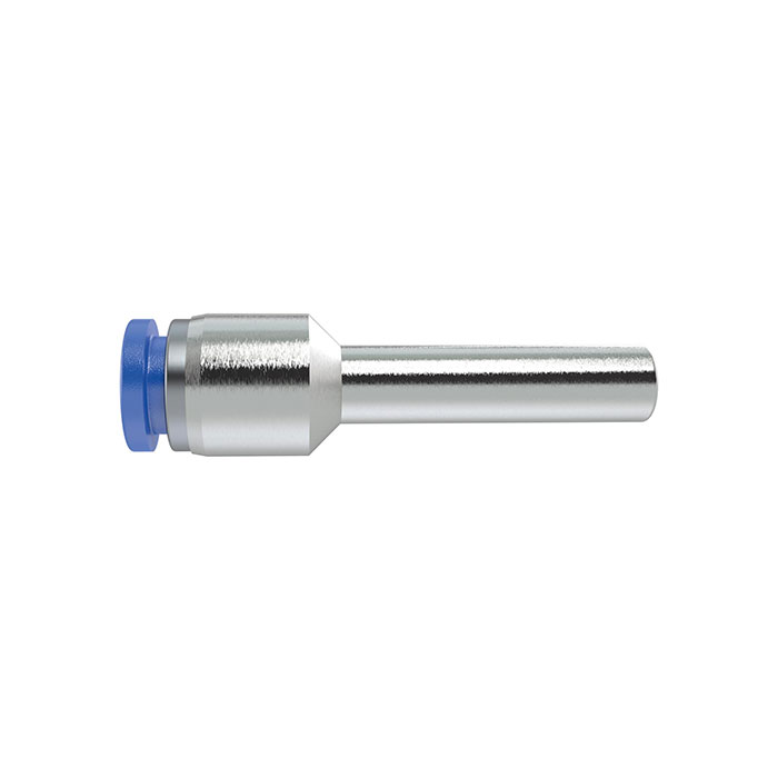 Str. push-in connector, hose Ø3, plug nip. 4, »Blue Series« mini