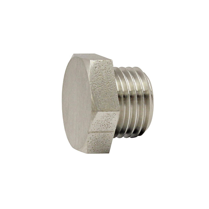 Locking screw »value line«, G 1/8, AF 14, nickel-plated brass