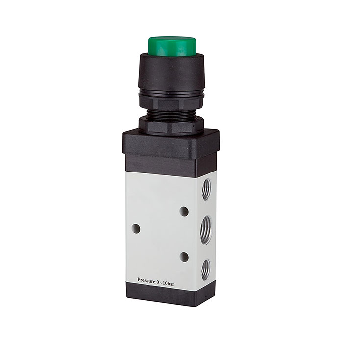 5/2-way valve, manual »M5« Push button, monostable, G 1/4