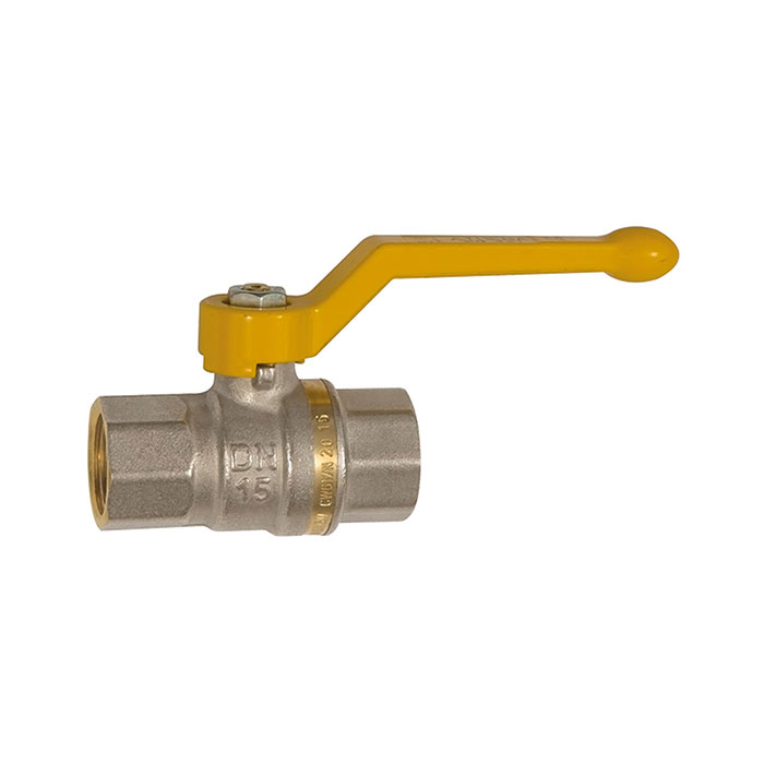 Ball valve EN 331 DVGW, nickel-plated brass, Hand lever, Rp 1 1/4