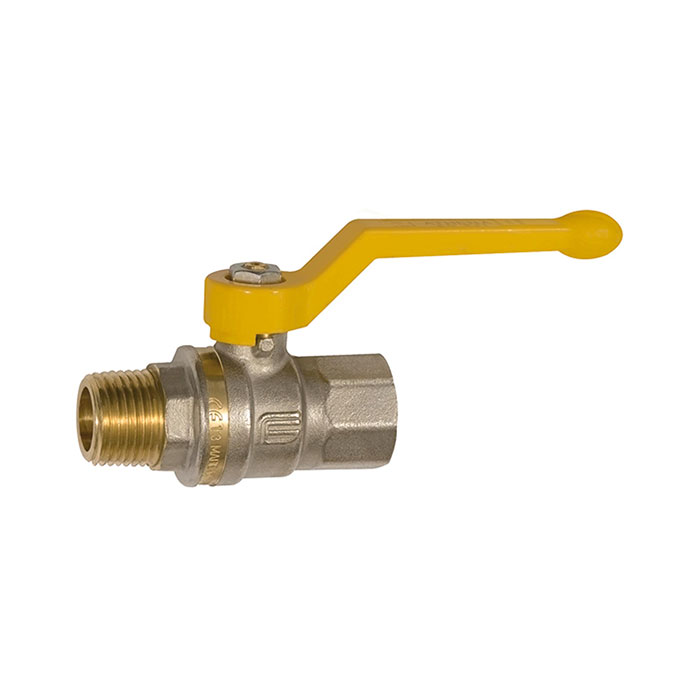 Ball valve EN 331 DVGW, nickel-plated brass, Hand lever, Rp/R 1/2