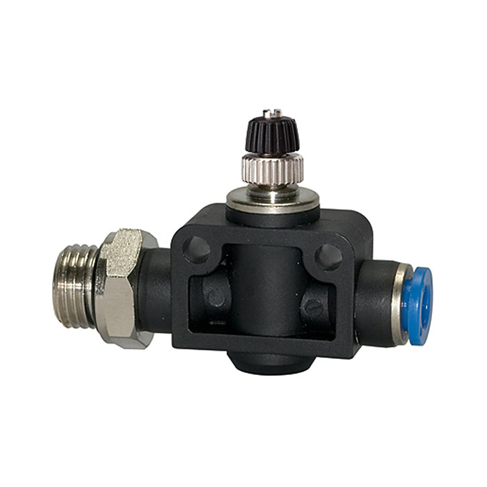 Throttle check valve »Blue Series«, Straight, G 1/8 o.