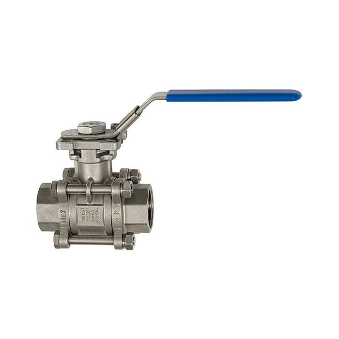 Stainless steel ball valve, length acc. to DIN 3202-M3, G 3/4