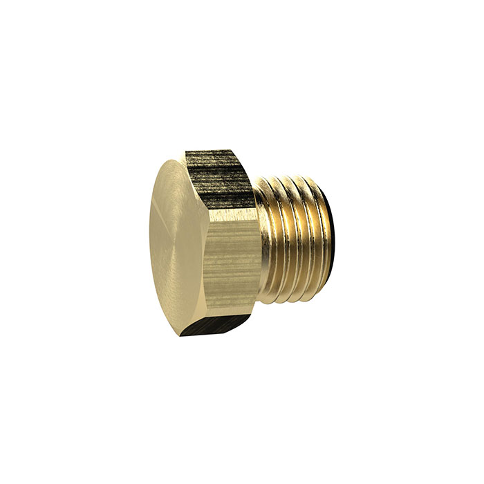 Locking screw, Exterior hexagonal, G 1 1/2, AF 55, Brass