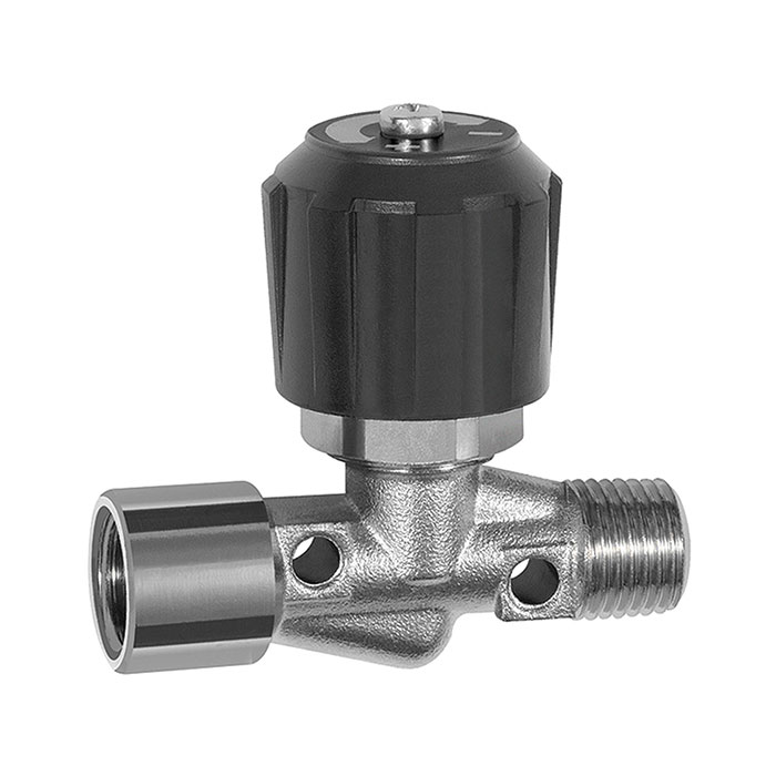 Needle valve, Nickel-plated brass, IT/ET, Rp/R 1/2, DN 8