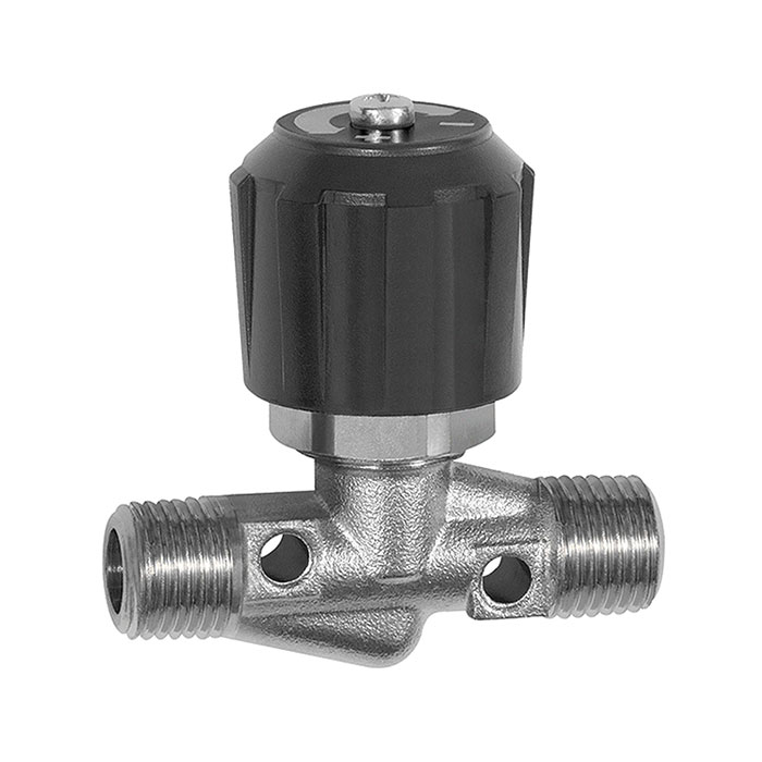 Needle valve, Nickel-plated brass, ET/ET, R 1/4, DN 4