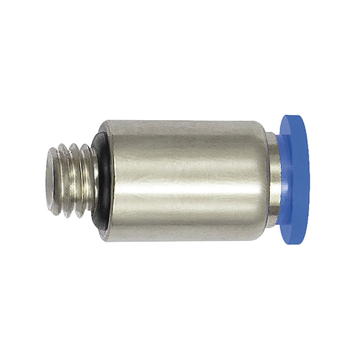 Straight push-in fitting »Blue Series« mini, round, M3