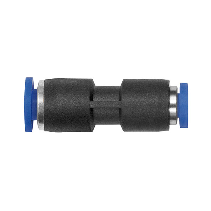 Straight push-in connector »Blue Series« mini, red., hose Ø 6/4