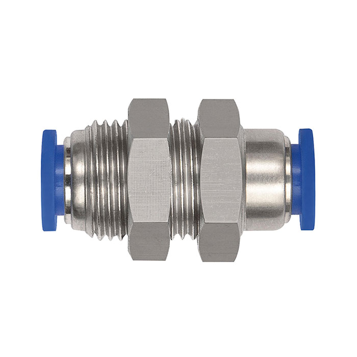 Push-in bulkhead connector »Blue series« mini, M8x0.75