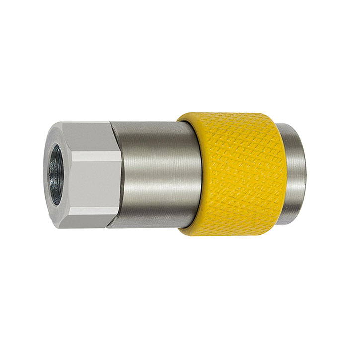 Captive swivel safety coupling I.D. 6, ISO 6150 C, G 3/8 IT, red