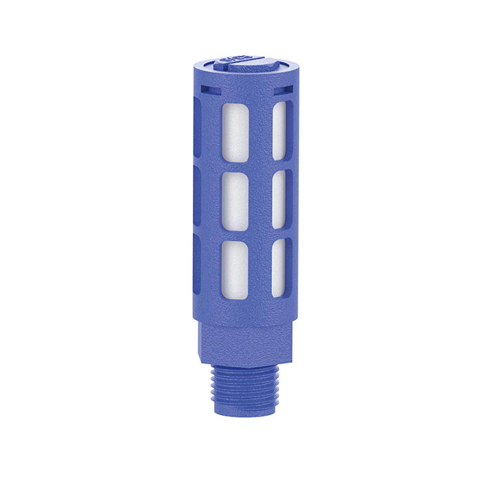 Plastic silencer with polyethylene damper element, G 1/8