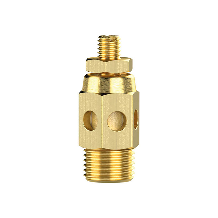 Silencer, Sintered bronze, brass housing, adjustable, G 1/2