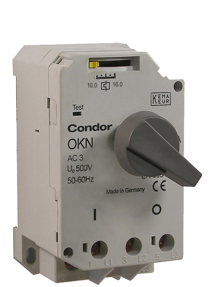 Condor Manual Motor Starters OKN thermal / magn. trip, setting range 10.0 -16.0 A