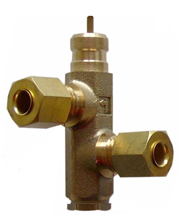 Condor Unloader valve EV 3L with screw connection for 6 mm plastic or copper discharge