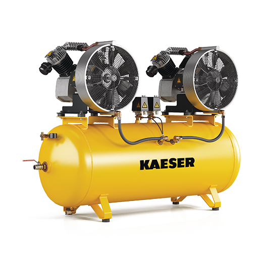 KAESER Industrial reciprocating compressor twin system model KCD 630-350 