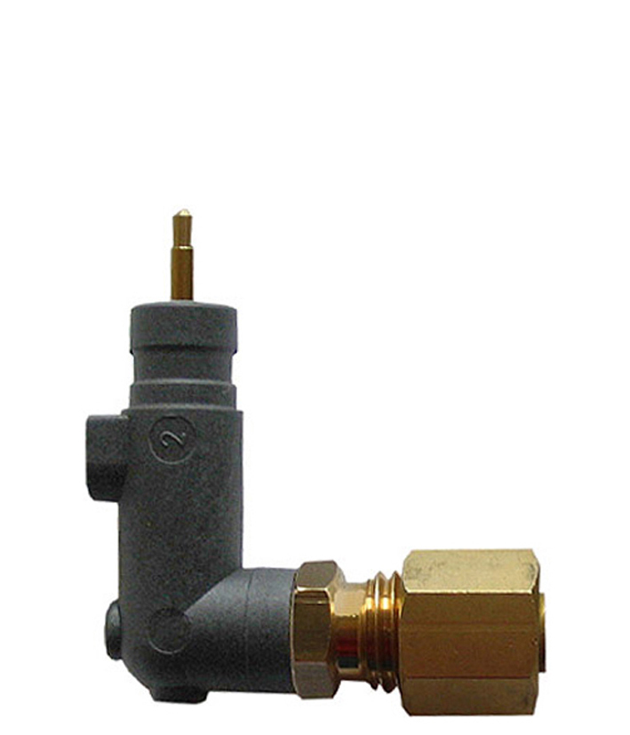 Condor Plastic unloader valve (90°) EV 4W with screw connection for 6 mm plastic or discharge copper tube