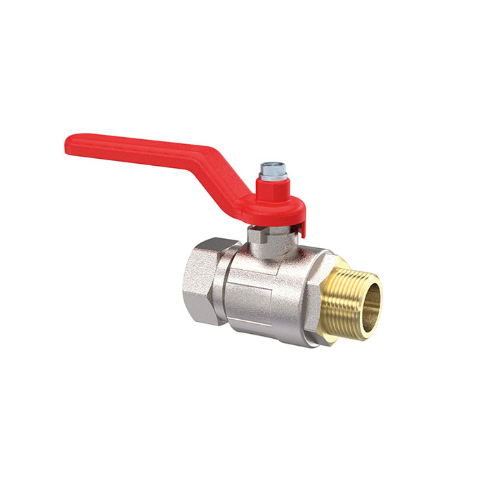 Ball valve, Standard type, IT/ET, nickel-plated brass, G 1/4