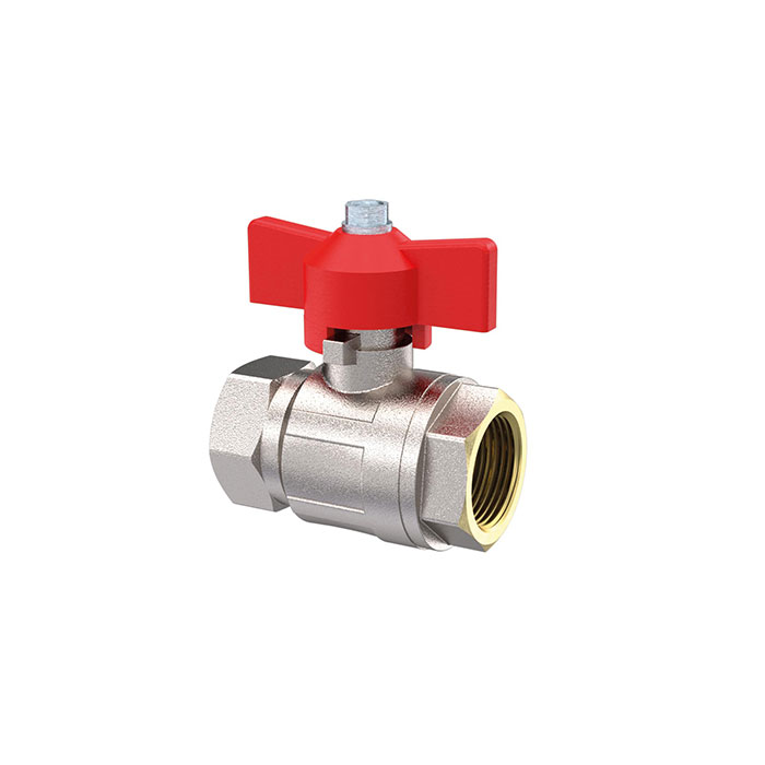 Ball valve, Standard type, IT/IT, nickel-plated brass, G 1/4