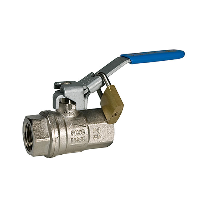 Ball valve, lockable, without venting hole, Rp 1/2