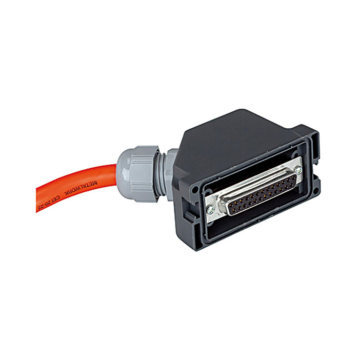 El. Anschl. Multipol 25-polig, IP 65, Steckdose IP 67 2,5 m Kabel