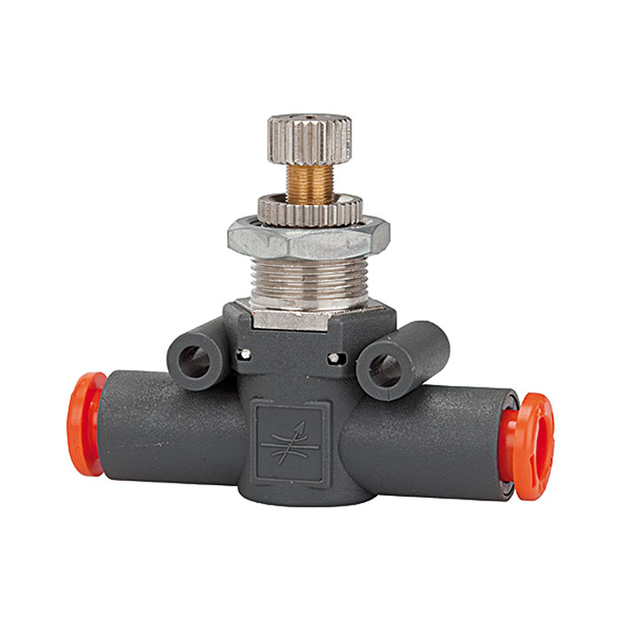 Bidirect. flow control valve, Flow both sides, hose-hose, hose Ø4