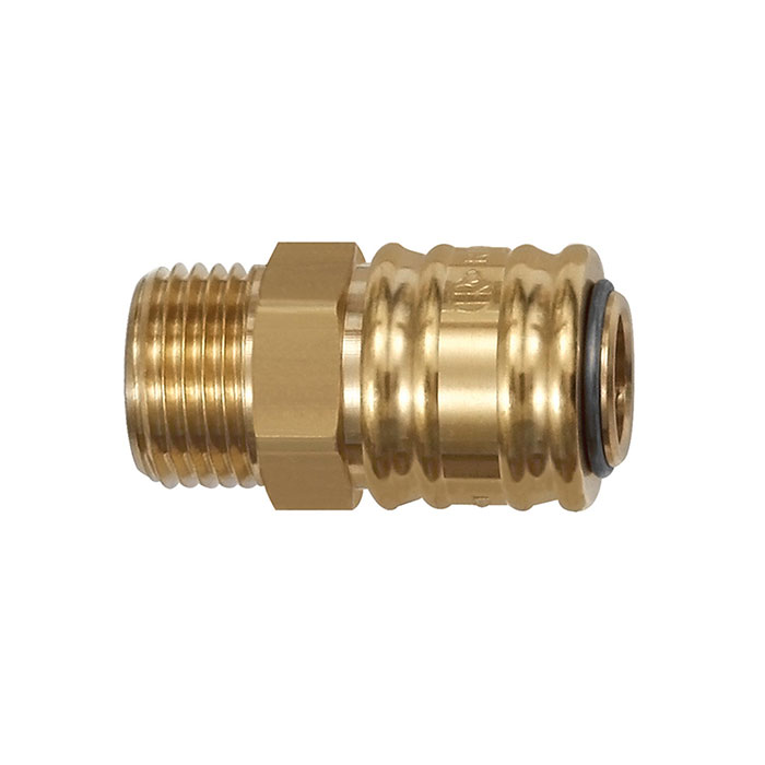 Quick-connect coupling I.D. 7.2, bright brass, G 1/4 ET