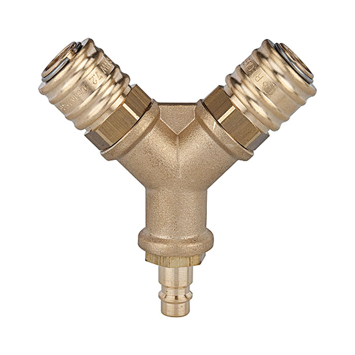 Distributor 2 quick-connect couplings I.D. 7.2, Plug nipple G 3/8