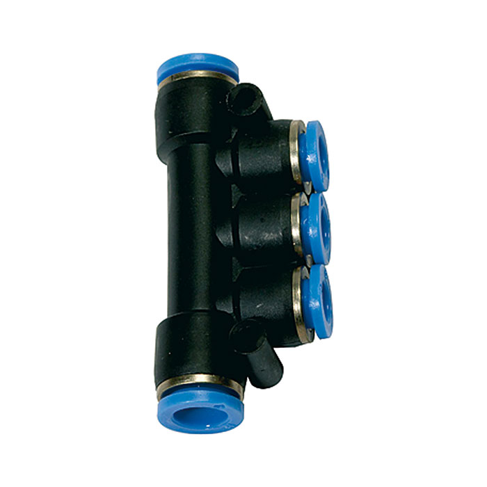 T multi-distributor, Plug connector »Blue Series« hose Ø 2x8/3x6