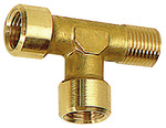 T-piece, Interior/interior/exterior, G/R 3/4, AF 25, Bright brass