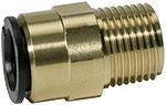 Screw-in connector, brass, R 1/2, for pipe exterior Ø 15 mm