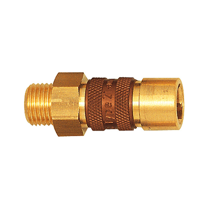 Captive quick-connect coupling I.D. 5, G 1/8 ET, brown