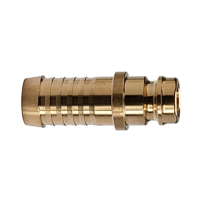 Tempered plug-on connector DN 9, Brass, Hose connection 13 mm