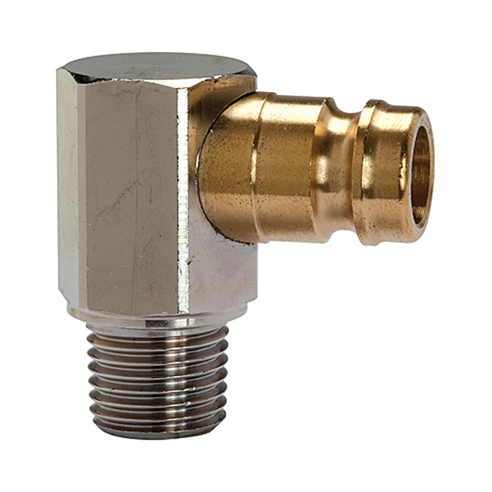 Tempered plug-in nipple DN 9, 90°, Exterior thread, M14x1.5