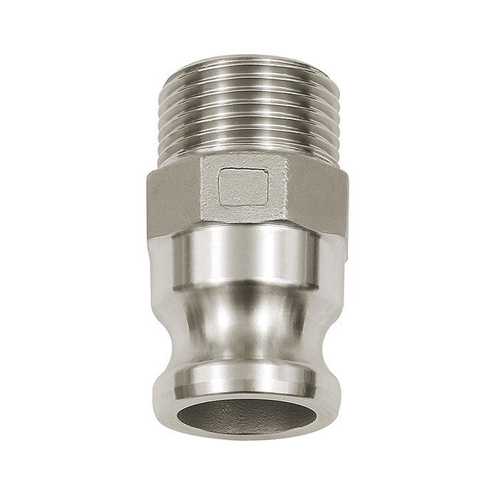 Kamlok quick-connect plug, Exterior thread, F type, Alu, R 1 1/4