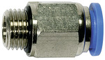 Straight push-in fitting »Blue Series«, G 1/8 o., hose ext. Ø 8