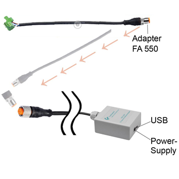 [0554 2007] CS INSTRUMENTS CS Service Software incl. PC connection set for FA500/510/515 /VA 5xx sensors