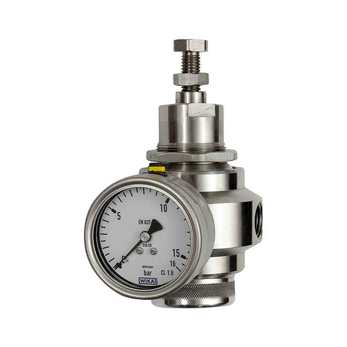 Stainless steel pressure regulator, 1.4401, G 1/4, 1.7 - 17.5 bar