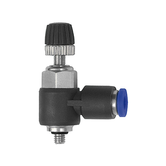 Throttle check valve »Blue Series« mini Supply air throttle M5 o.