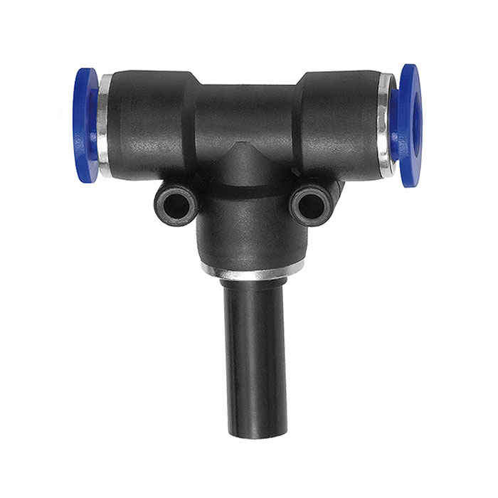 Push-in T-connector, Plug nipple »Blue Series«, hose/plug Ø 4