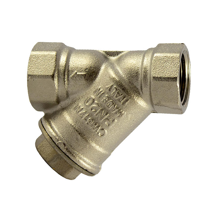 Dirt strainer nickel-plated brass, G 1/4, DN 8, mesh width 0.5 mm