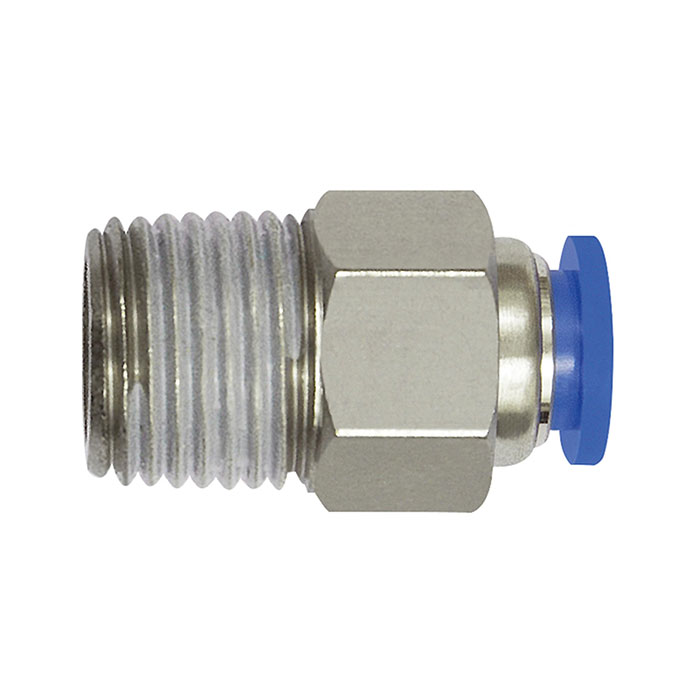 Straight push-in fitting »Blue Series« mini, R 1/8 o., hose Ø 4