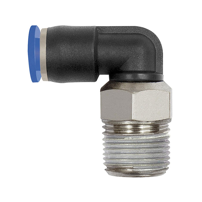 Push-in L-fitting »Blue Series« mini, rotating, R 1/8