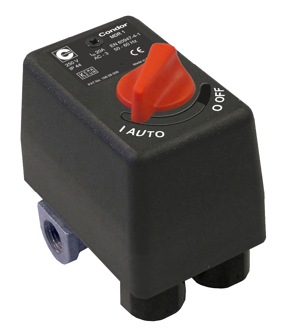 [212140] Condor Pressure Switch MDR 1/11 EA 2,5-11 bar F4 1/4" Alu